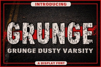 Grunge Dusty Varsity Font Design Ideas