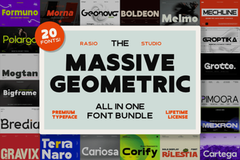 Massive Geometric Bundle Font for Creative Projects