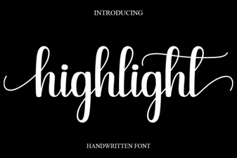 Best Highlight Fonts for Eye Catching Design
